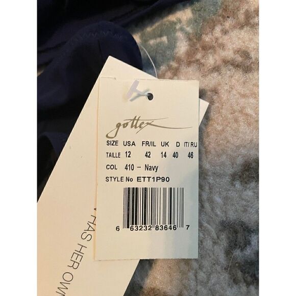 Profile by Gottex - Tutti Frutti Navy Swimsuit Set - Size 10 Top, Size 12 Bottom - Picture 5 of 10